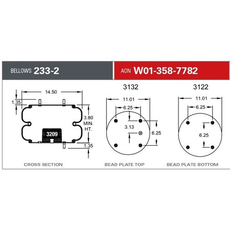 Firestone 233C2 RB 4ST 1/4OFF RB, W013587782 W013587782